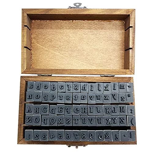 OJYUDD 70Pcs Wooden Rubber Alphabet Letter Number Stamps | DIY Craft & Scrapbooking Supplies thumbnail 3