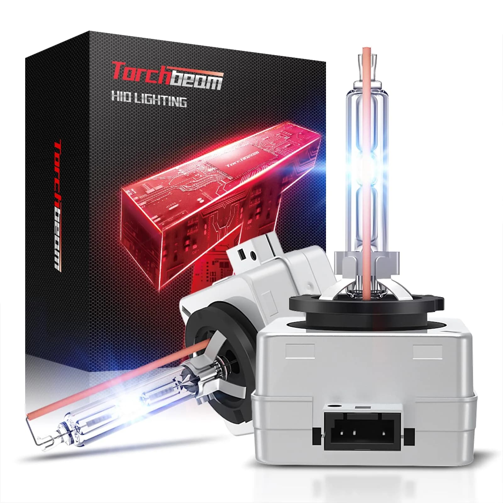 Torchbeam D3S HID Xenon Headlight Bulbs 8000K Ice Blue (2-Pack) | High Beam Low Beam Replacement