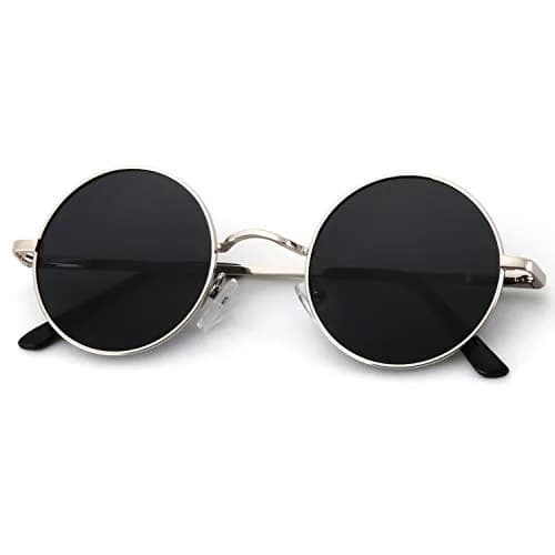 KALIYADI Round Polarized Sunglasses for Men Women | UV Protection, Metal Frame, 45mm Lens Width thumbnail 1