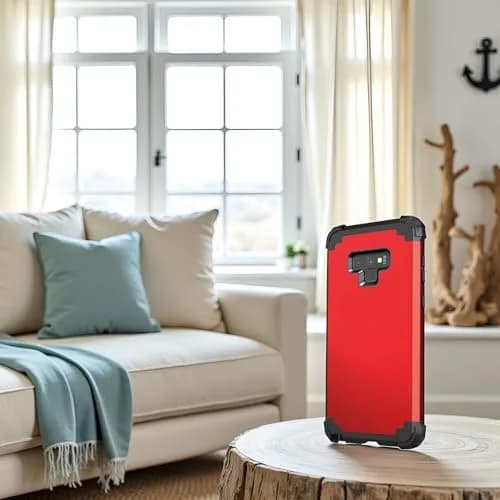 IDweel Galaxy Note 9 Case, 3 in 1 Shockproof Slim Hybrid Heavy Duty Protection, Red thumbnail 3