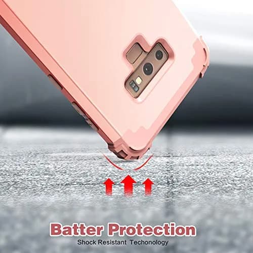 IDweel Galaxy Note 9 Case, 3 in 1 Shockproof Slim Hybrid Heavy Duty Protection, Rose Gold thumbnail 7