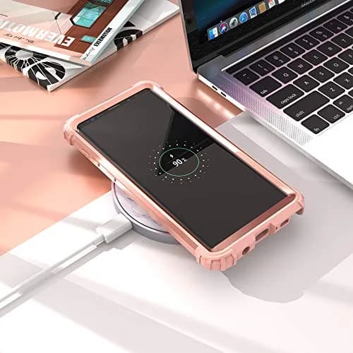IDweel Galaxy Note 9 Case, 3 in 1 Shockproof Slim Hybrid Heavy Duty Protection, Rose Gold thumbnail 9