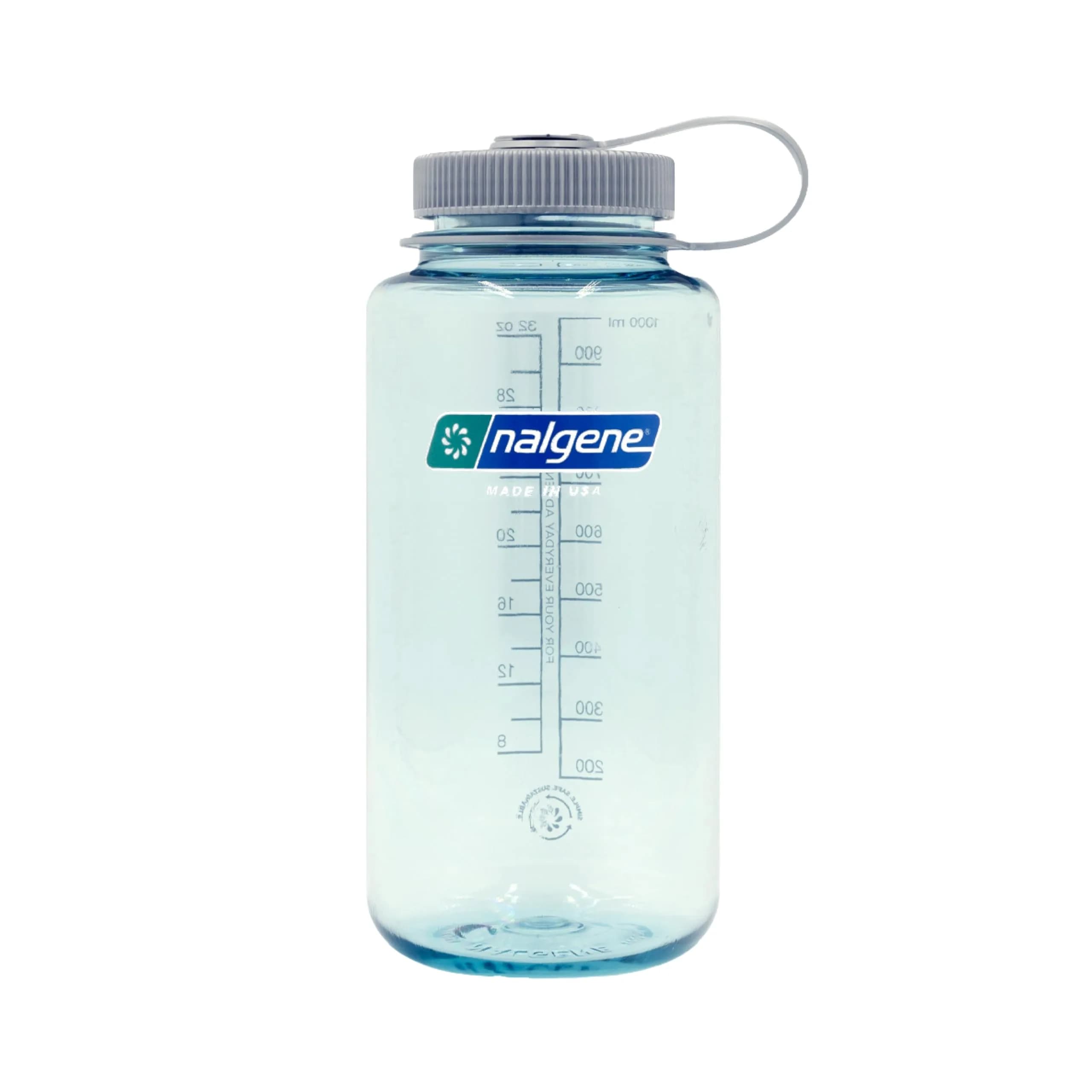 Nalgene 32 oz Wide Mouth Water Bottle, Aubergine | Heavy-Duty, Indestructible & Versatile — Seafoam / Water Bottle