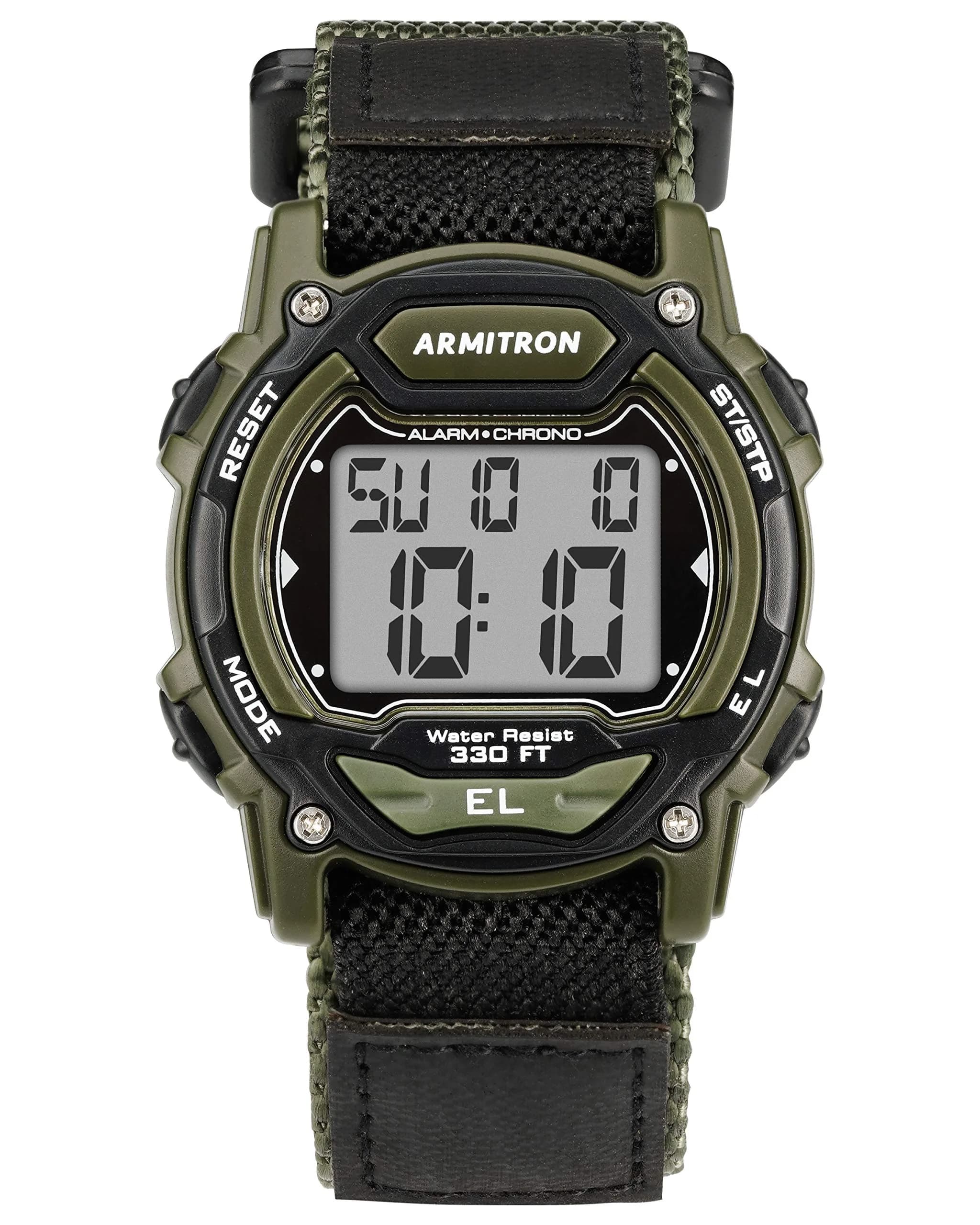Armitron Sport Quartz Watch with Nylon Strap, Black, 24 | Military Fitness Style