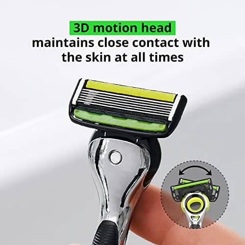 DORCO Pace 6 Pro 3D Motion Razor System with 9 Cartridges | 6-Blade System for Close Shave thumbnail 2