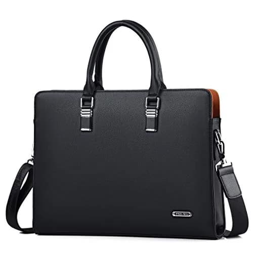 FSD.WG Business Bag Leather Briefcase Shoulder Laptop for Men | Classic, High-Quality Leather, 17L Capacity thumbnail 1