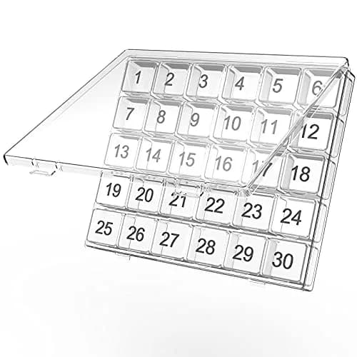 DOHIMGIO Monthly Pill Organizer 30 Day Pill Box with Portable Case | Easy Open Large Compartments thumbnail 1