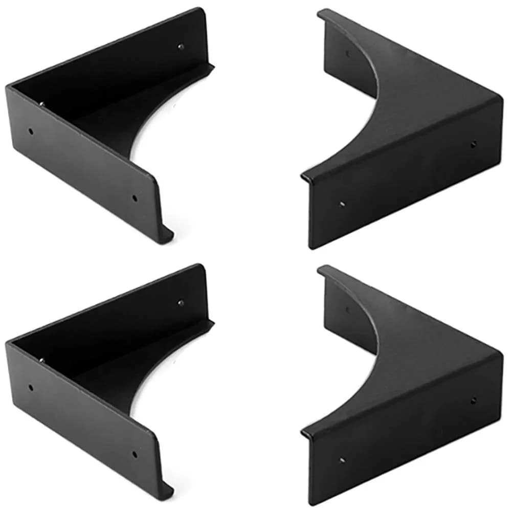 RFORPLY Antique Zinc Alloy Box Corner Protector Edge Safety Guard Cabinet Furniture Corner Bumpers (4-Pack, Black)