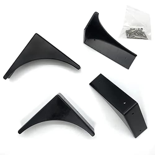 RFORPLY Antique Zinc Alloy Box Corner Protector Edge Safety Guard Cabinet Furniture Corner Bumpers (4-Pack, Black) thumbnail 6