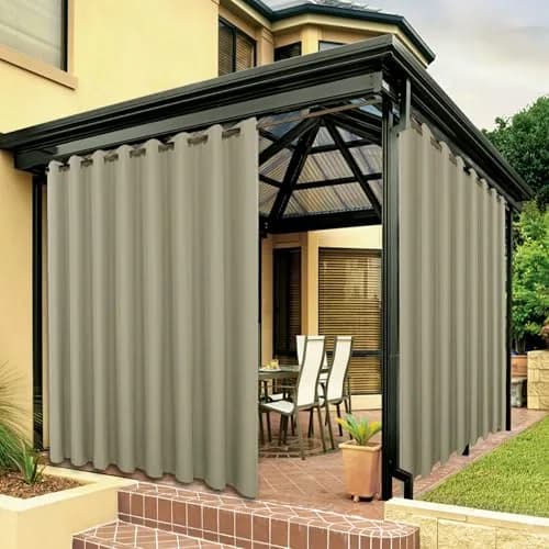 BONZER Outdoor Curtains for Patio Waterproof Thick Privacy | Water-Resistant & Privacy-Enhancing thumbnail 1