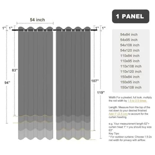 BONZER Outdoor Curtains for Patio Waterproof Thick Privacy | Water-Resistant & Privacy-Enhancing thumbnail 9