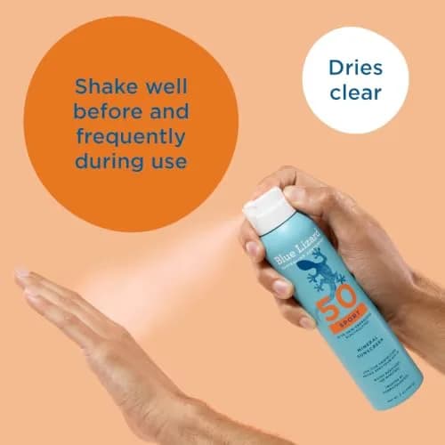 BLUE LIZARD Sport Mineral Sunscreen Spray SPF 50+ 148ml (5 fl oz) | Dermatologist-Recommended for Sensitive Skin thumbnail 5