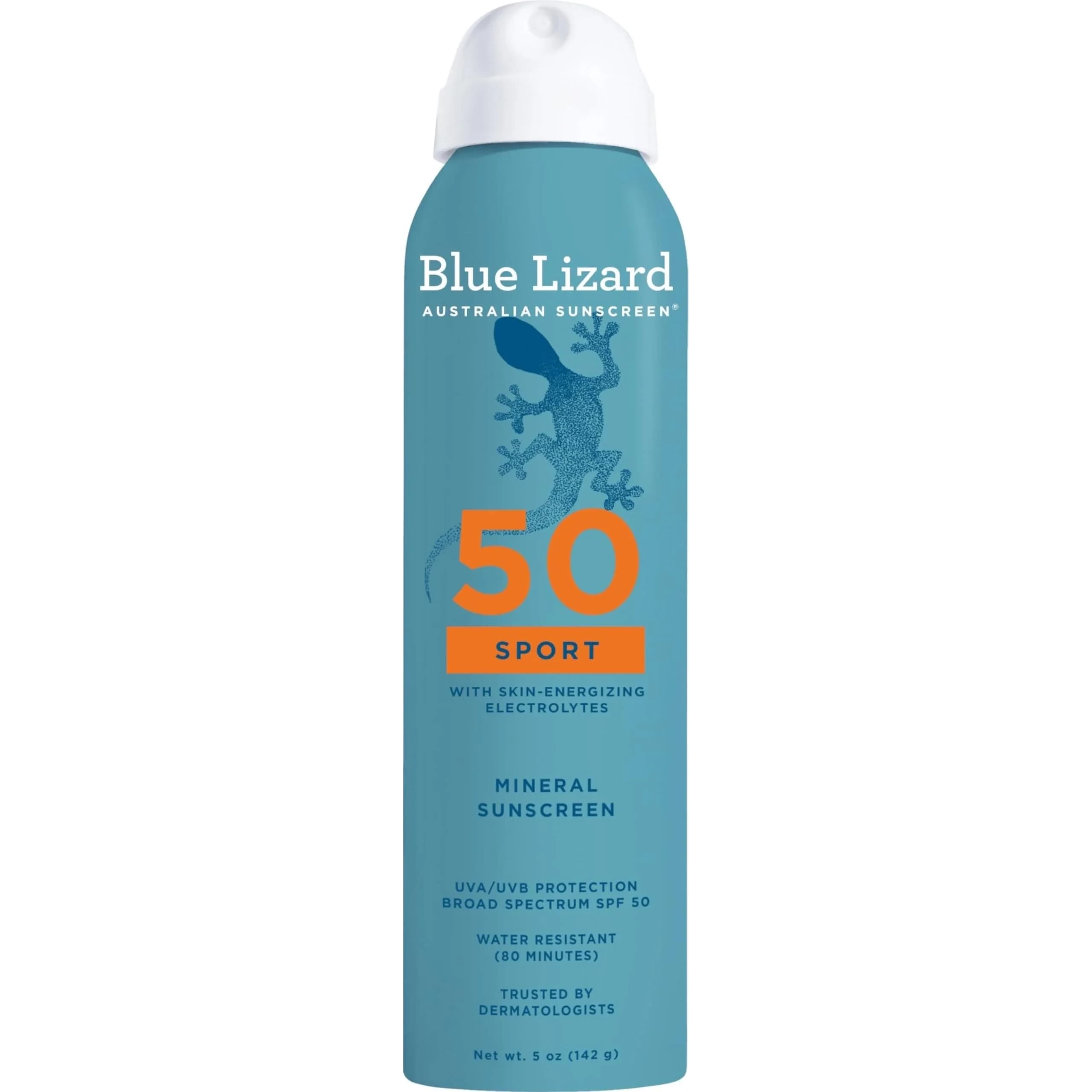Blue Lizard Sensitive Mineral SPF 50 Spray 148ml (5 Fl Oz) | Dermatologist-Trusted Broad-Spectrum Protection — Sport - 5 oz.