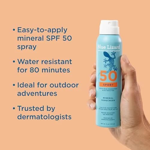 BLUE LIZARD Sport Mineral Sunscreen Spray SPF 50+ 148ml (5 fl oz) | Dermatologist-Recommended for Sensitive Skin thumbnail 2