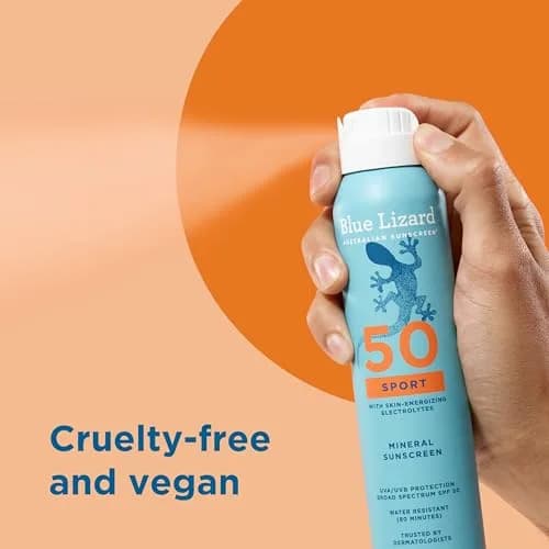 BLUE LIZARD Sport Mineral Sunscreen Spray SPF 50+ 148ml (5 fl oz) | Dermatologist-Recommended for Sensitive Skin thumbnail 3
