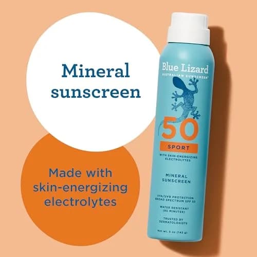 BLUE LIZARD Sport Mineral Sunscreen Spray SPF 50+ 148ml (5 fl oz) | Dermatologist-Recommended for Sensitive Skin thumbnail 4