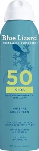 Blue Lizard Kids Mineral Sunscreen Spray SPF 50+ 148ml (5 fl oz) | Broad-Spectrum UVA/UVB Protection thumbnail 1