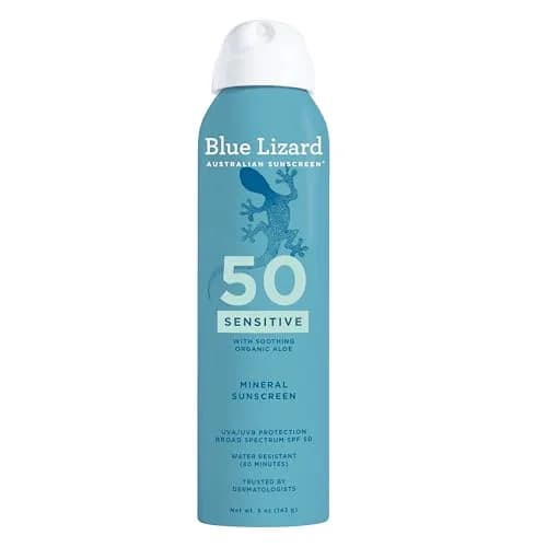 Blue Lizard Sensitive Mineral SPF 50 Spray 148ml (5 Fl Oz) | Dermatologist-Trusted Broad-Spectrum Protection thumbnail 1