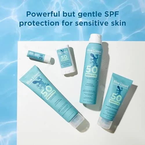 Blue Lizard Sensitive Mineral SPF 50 Spray 148ml (5 Fl Oz) | Dermatologist-Trusted Broad-Spectrum Protection thumbnail 9