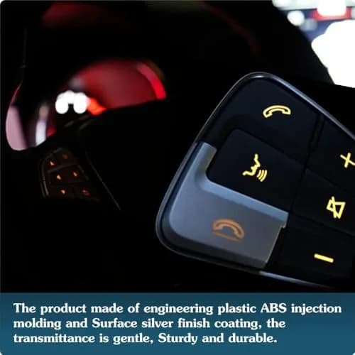 Asrnten Car Steering Wheel Button Trim Inner Decoration Silver | Compatible with Mercedes Benz GLA CLA GLS GLE CLS SL A B Class thumbnail 4