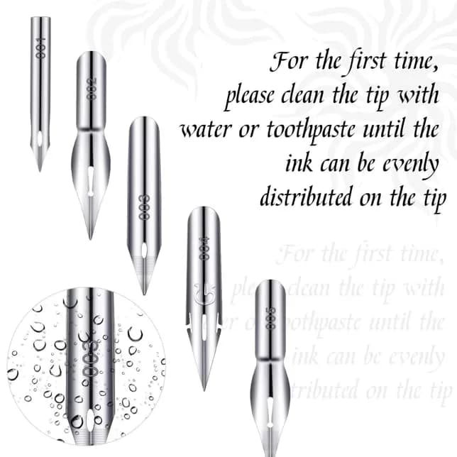 OIXXAF 11-Piece Comic Pen Nib Set with Wooden Holder | Drawing & Calligraphy Essentials thumbnail 8