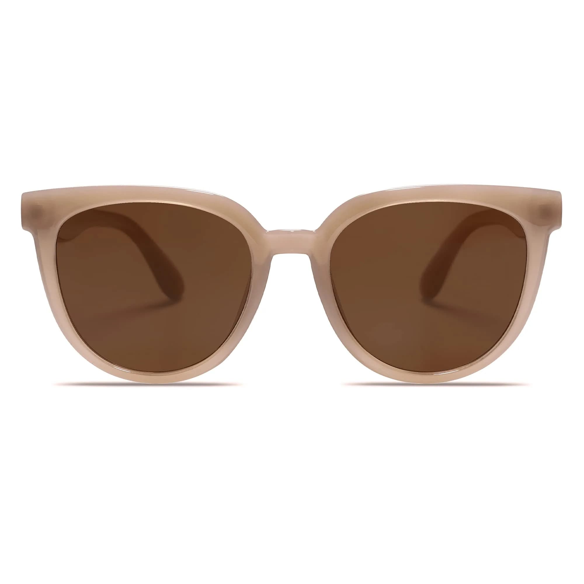 SOJOS Trendy Cat Eye Round Polarized Sunglasses for Women SJ2175 | 53mm (2.09in) Lens Width - main product image