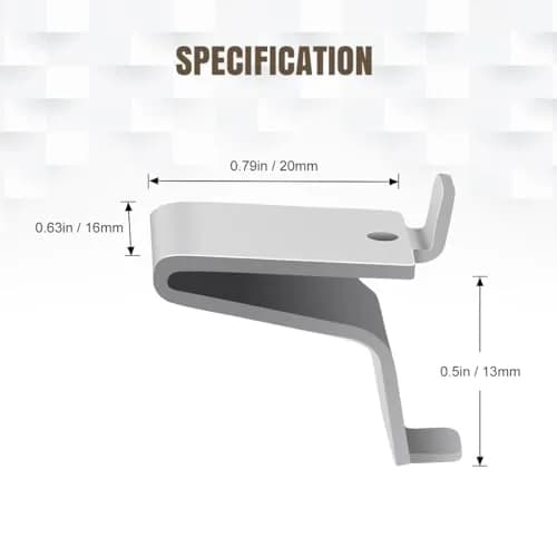 Lenink Pilaster Shelf Clip 28 Pcs Silver | Adjustable Metal Shelf Supports for Home & Office thumbnail 2