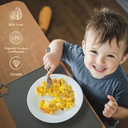 Moonkie Silicone Placemat for Babies & Toddlers (2-Pack, Warm Pink/Muted) | BPA-Free, Non-Slip, Dishwasher Safe thumbnail 2