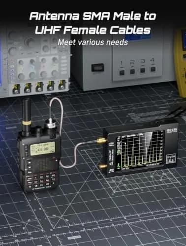 Seesii TinySA Spectrum Analyzer with Touchscreen & Antenna | Portable RF & Signal Generator (100kHz-960MHz) thumbnail 2