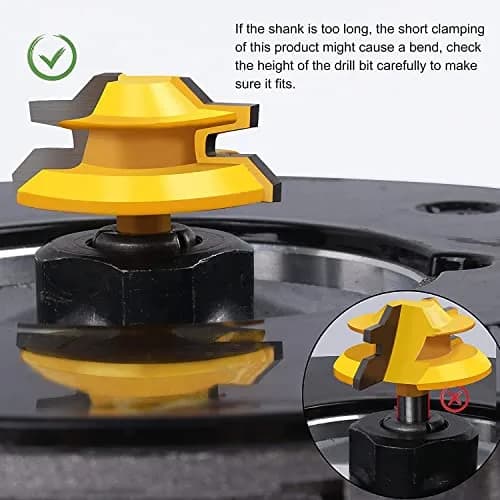 Newdeli 45 Degree Lock Miter Router Bit 1/4 Shank, 1/2 Stock Joint Woodworking Bit | Carbide Tipped for Furniture Making thumbnail 3