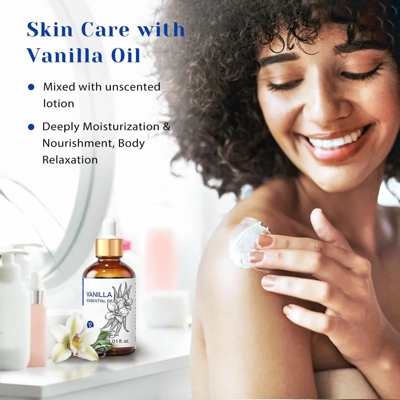 HIQILI Vanilla Essential Oil, 1 Fl Oz (30ML) | Pure & Natural Aroma for Diffusers & DIY thumbnail 3