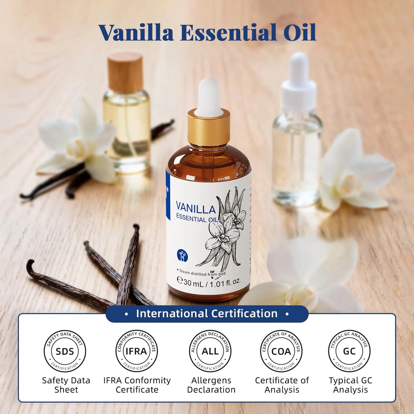 HIQILI Vanilla Essential Oil, 1 Fl Oz (30ML) | Pure & Natural Aroma for Diffusers & DIY thumbnail 9