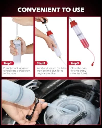 SEDY Fluid Extractor - 200cc Oil & Fluid Pump | Multi-Purpose Automotive Syringe thumbnail 8