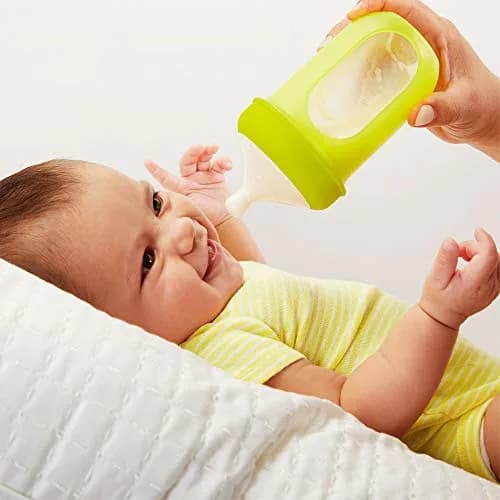 Boon Nursh Silicone Baby Bottle Nipples - Extra Slow Flow - 3 Count | Mimics Nature for Newborns thumbnail 6