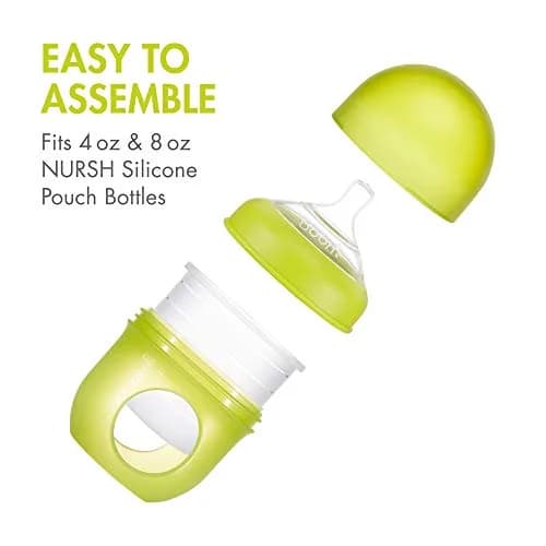 Boon Nursh Silicone Baby Bottle Nipples - Extra Slow Flow - 3 Count | Mimics Nature for Newborns thumbnail 7