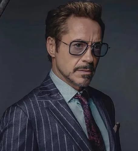 NULOOQ Tony Stark Polarized Sunglasses for Men & Women | Vintage Aviator Square Metal Frame (Silver/Gradient Gray) thumbnail 3