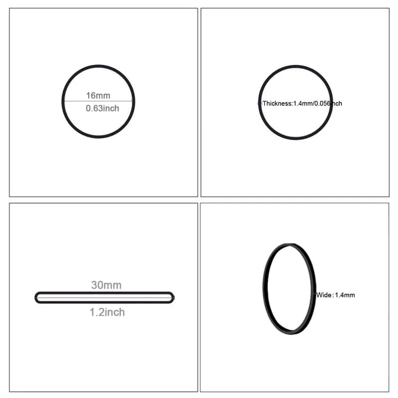 AMUU Black Small Rubber Bands | 1200pcs (3cm Diameter, 1.6cm Inner) thumbnail 5