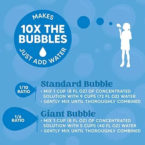 JOYIN Concentrated Bubble Solution 32 fl oz (946ml) | Makes 2.5 Gallons Regular Bubbles, Non-Toxic, USA Import thumbnail 6