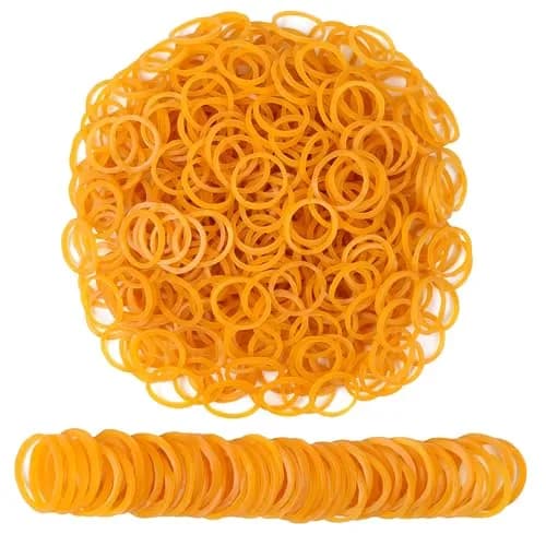 AMUU Mini Rubber Bands 1200pcs (3mm x 1.6cm) | Soft Elastic Bands for Office, Home, and Packages thumbnail 1