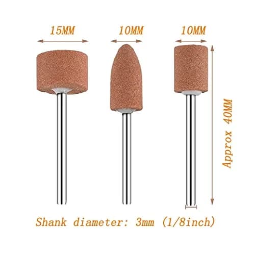 Luo ke 18 Pcs 1/8'' Shank Rotary Grinding Stones | Corundum Abrasive Set for Metal & Glass thumbnail 2