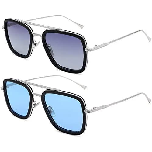 NULOOQ Tony Stark & Spider-Man A1* Polarized Aviator Sunglasses - 2 Pack thumbnail 1