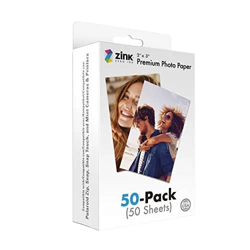 Zink Premium Instant Photo Paper 2"x3" (50 Pack) | Compatible with Polaroid Snap, Snap Touch, Zip, Mint Cameras & Printers thumbnail 1