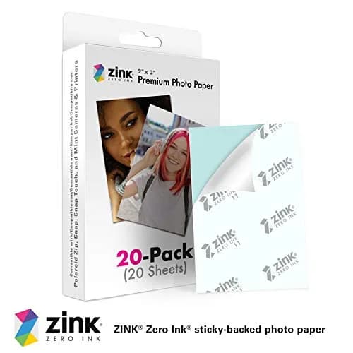 Zink Premium Instant Photo Paper 2"x3" (20 Pack) | Compatible with Polaroid Snap, Zip, Mint Cameras thumbnail 2