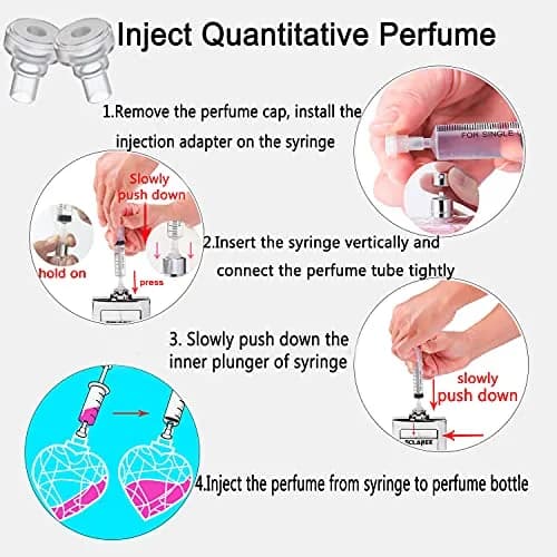 MUB Perfume Refill Tool Kit with 2 Syringes & 4 Adapters | 10ml Capacity thumbnail 6
