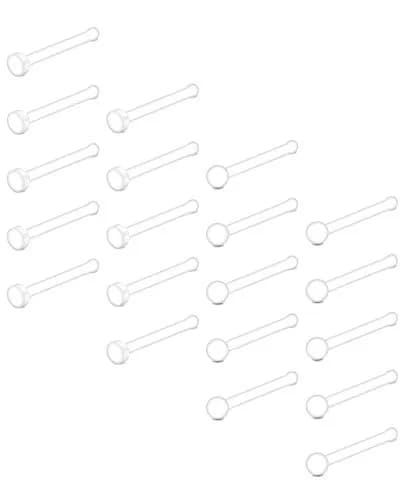 D.Bella Clear Nose Rings Retainer Set 20G (0.8mm) | Invisible Bioflex Studs for Work & MRI thumbnail 1