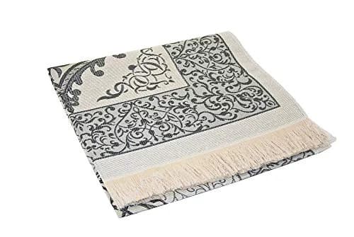 ihvan online Muslim Prayer Rug and Prayer Beads | Soft Taffeta Fabric, Portable, Elegant Design, Black | 117cm x 71cm thumbnail 5