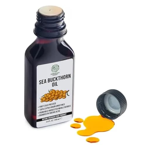 Siberian Green Natural Sea Buckthorn Oil 100ml (3.4 fl oz) | Food Grade Oil for Skin, Hair & Diet thumbnail 6