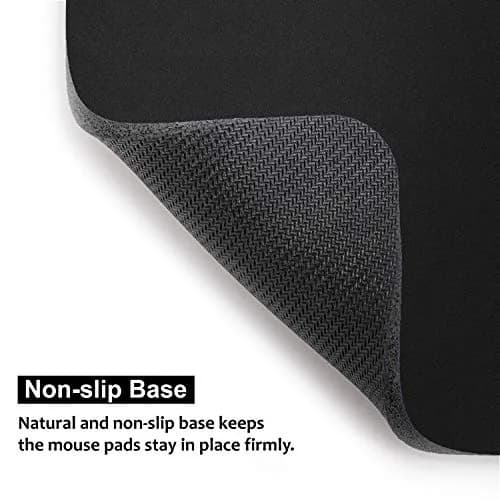 Audimi Small Mouse Pad 6 x 8 Inch, Mini Mouse Pad Thick for Laptop Wireless Mouse Home Office Travel, Portable & Washable (Black) | Smooth-Gliding Cloth Surface thumbnail 5