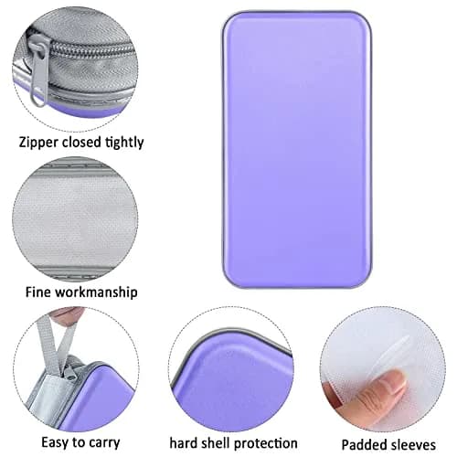 Siveit Lavender 80 Capacity CD/DVD Case Holder | Hard Plastic Disc Wallet with Zipper thumbnail 2