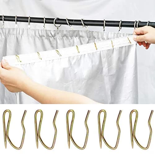 Nydotd 58PCS Rustproof Metal Curtain Hooks with Storage Box | Vintage Bronze Pin-On Hooks (1.6cm Width) thumbnail 4